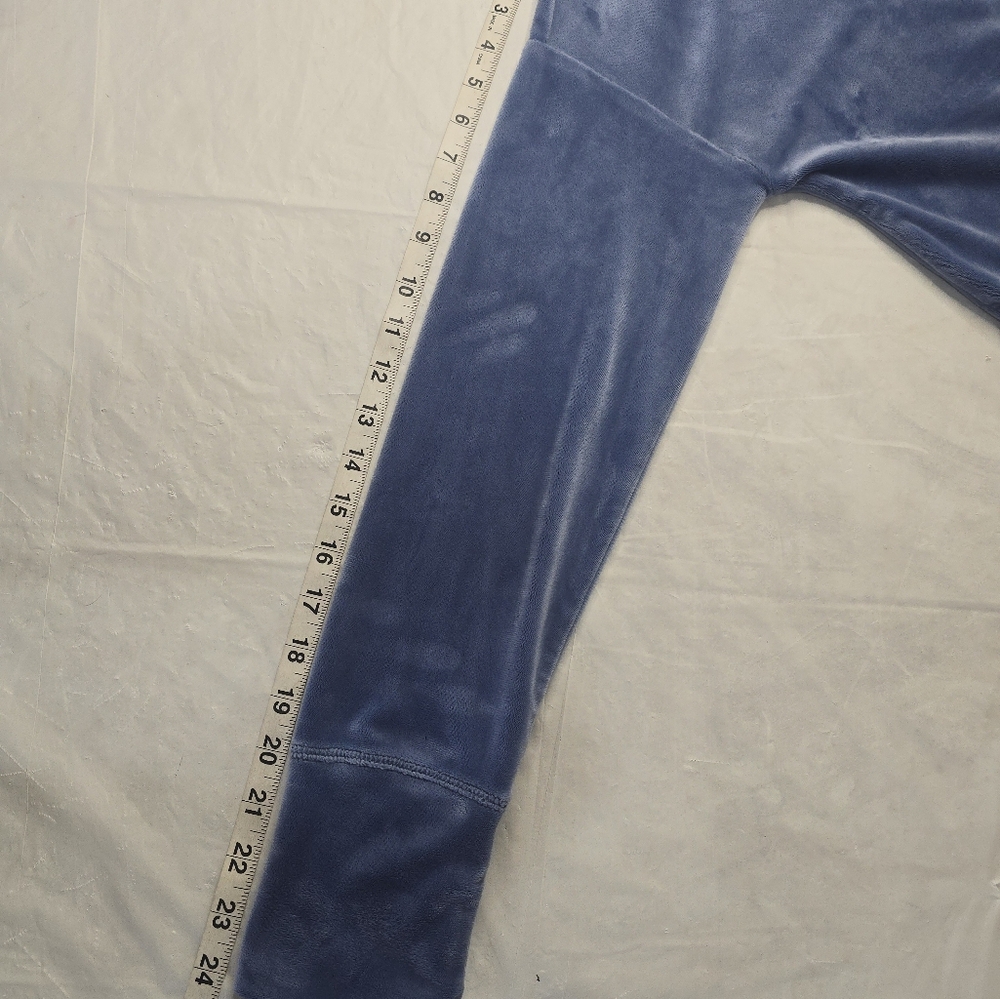 Offline by Aerie Velour Hoodie Blue Cropped Long Sleeve Relaxed Fit Athleisure M - Picture 11 of 12
